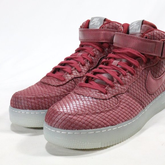 NIKE Air Force 1 '07 Mid LV8 ‘Team Red’ Sneakers Sz 11.5 US - Picture 10 of 15